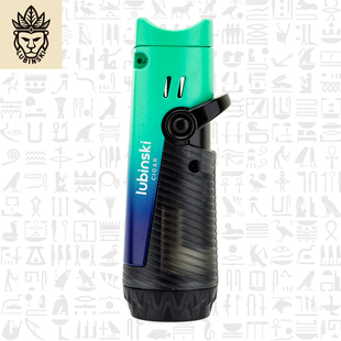 鲁宾斯基雪茄打火机简约时尚便携双直冲蓝焰聚火多功能带烟托点火