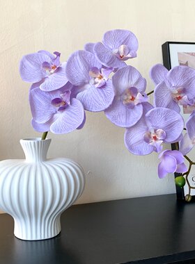 9头蝴蝶兰仿真花假花摆设高级感逼真客厅玄关摆件仿生花艺装饰品