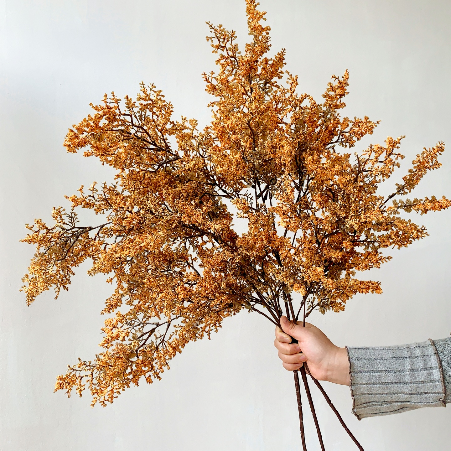 雾凇仿真花油画枯枝假花高级感绿植摆件室内客厅餐桌插花装饰花