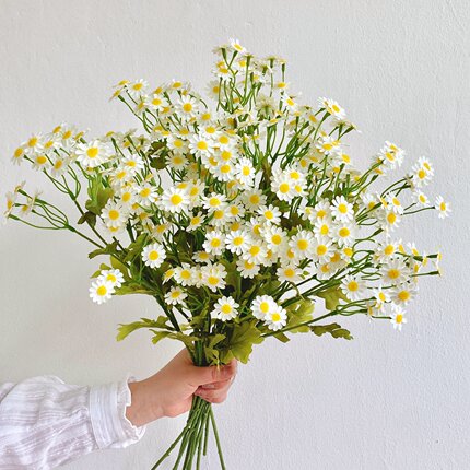 田园洋甘菊小雏菊春游拍照仿真花假花摆设干花花束客厅装饰花摆件