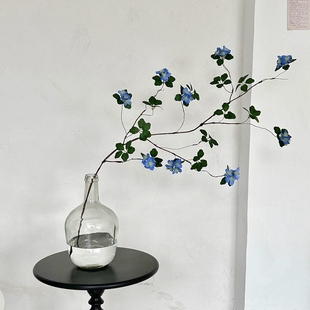 侘寂风仿真花假花摆设观音莲叶绿植摆件客厅干花插花装饰品摆设