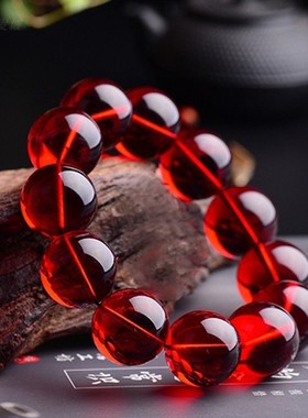 手持蜜蜡血泊女士单圈礼物佛珠