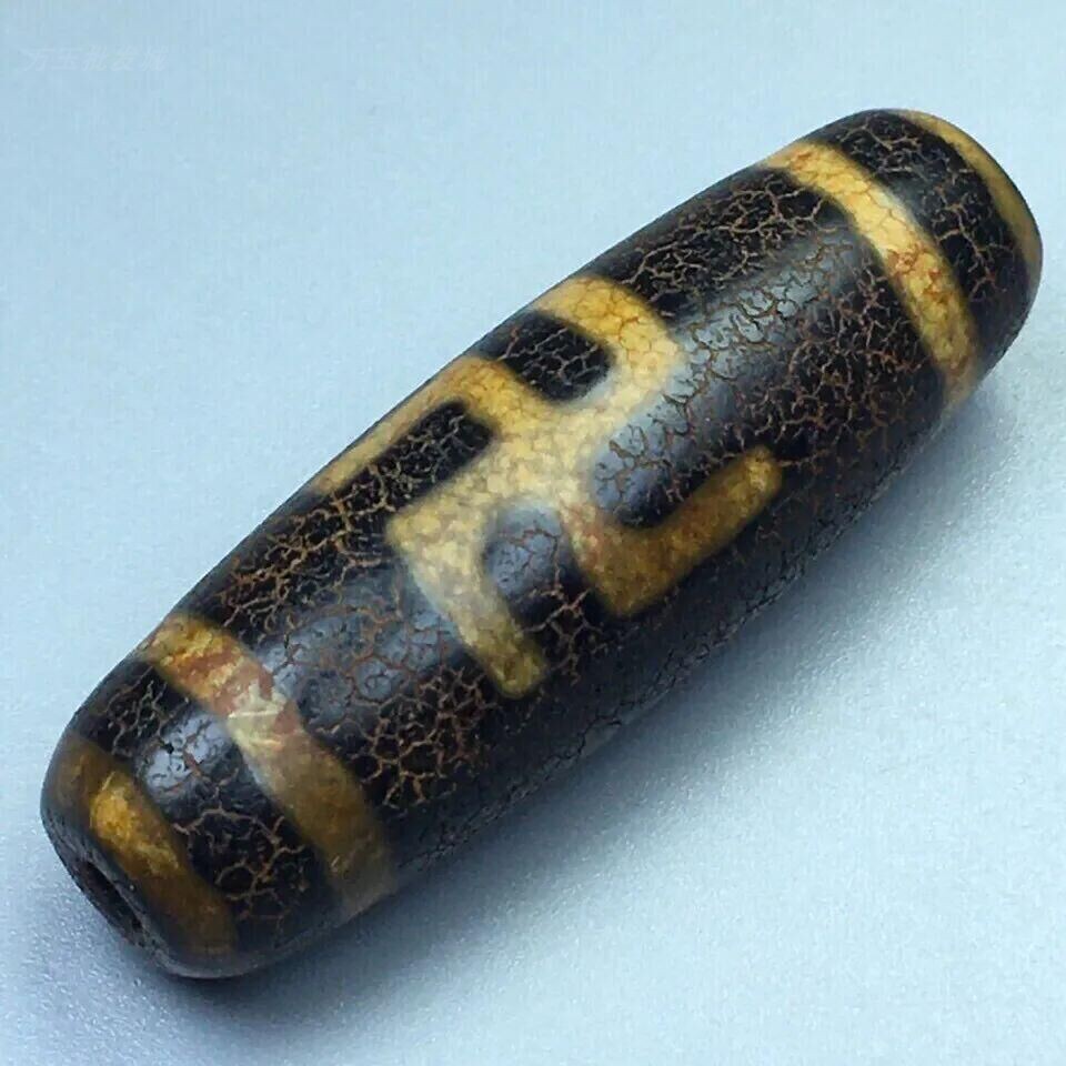 文玩西施 天然老天珠西藏真品九眼虎牙玛瑙原石手串编绳吊坠项链