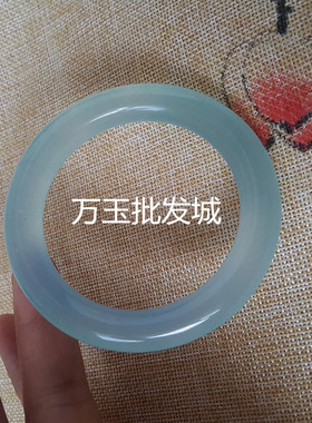 缅甸冰种浅绿全新民族风玉手镯