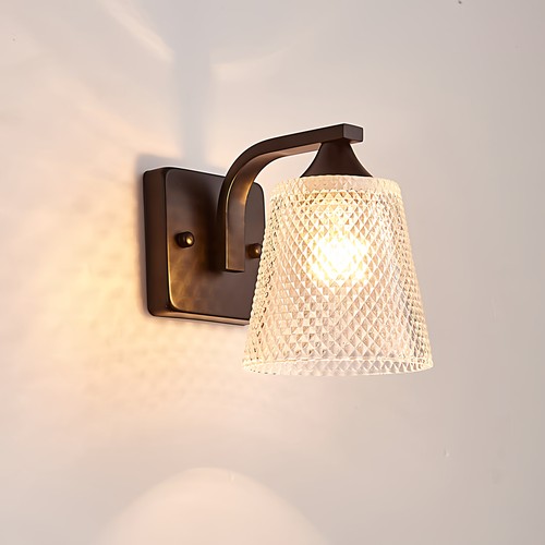 北欧透明灯罩卧室床头壁灯