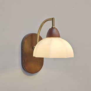 新款客厅背景装饰灯中古风卧室床头灯带遥控调光led墙壁灯