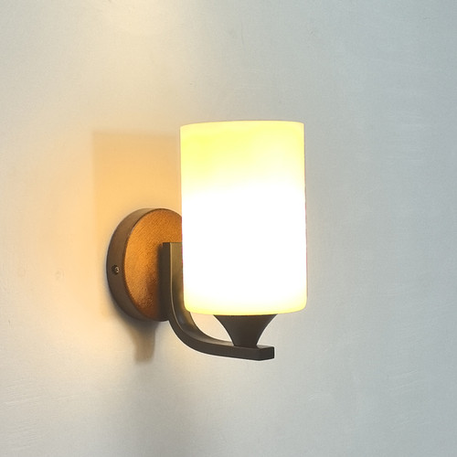 胡桃色新中式卧室床头灯楼梯灯