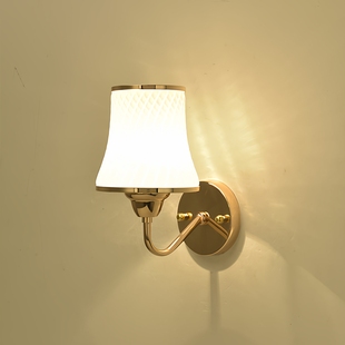 壁灯卧室现代简约客厅创意金色带开关楼梯过道led房间床头墙壁灯