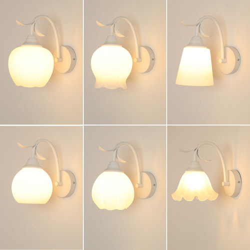 法式奶油风带遥控客厅卧室墙壁灯