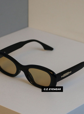 欧美飒酷窄框高级质感墨镜