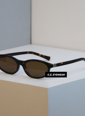 CHOZEN/vintage系列复古玳瑁色小方框墨镜高级感板材防晒太阳眼镜