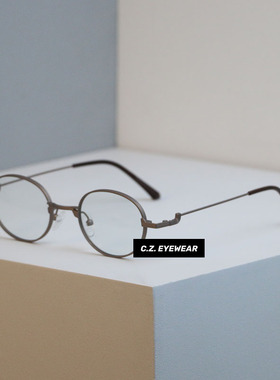 CHOZEN/哑光棕超轻素颜镜架高级感方圆脸适合的防蓝光近视眼镜女