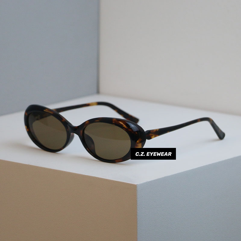 CHOZEN/2026新款vintage复古椭圆形猫眼韩版ins风防紫外线墨镜女