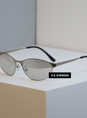 CHOZEN/y2k复古金属猫眼高级感方圆脸墨镜街拍凹造型防紫外线墨镜