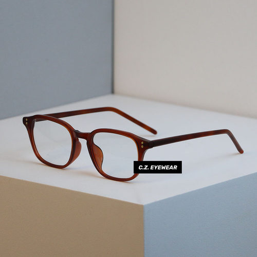 y2k千禧风烂番茄色方框近视眼镜