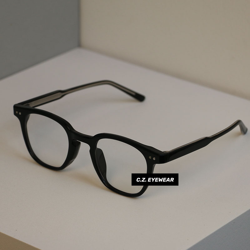 韩版gm透明黑框眼镜大脸圆脸显瘦明星款潮配带度数防蓝光近视眼镜