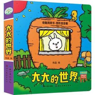 世界 湖北美术出版 现货 大大 立体翻翻书 新华仓直发 益智游戏 韩晶编 奇趣洞洞书 儿童读物 社 9787539495767 玩具书 童书