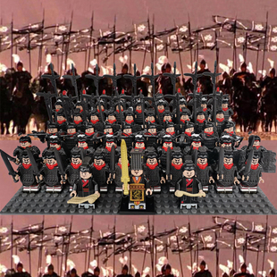 国产科睿秦始皇统一六国 秦国古代皇帝拼装积木第三方人仔KT1088