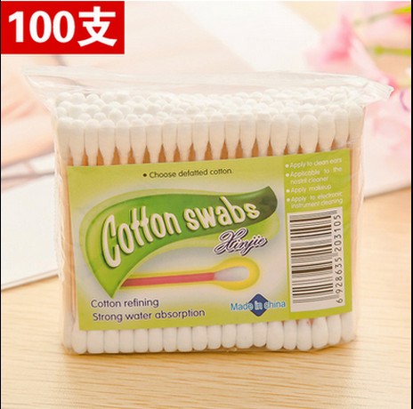 棉签木棒  全棉花双头医用消毒止血一次性无菌清洁家用软袋子装