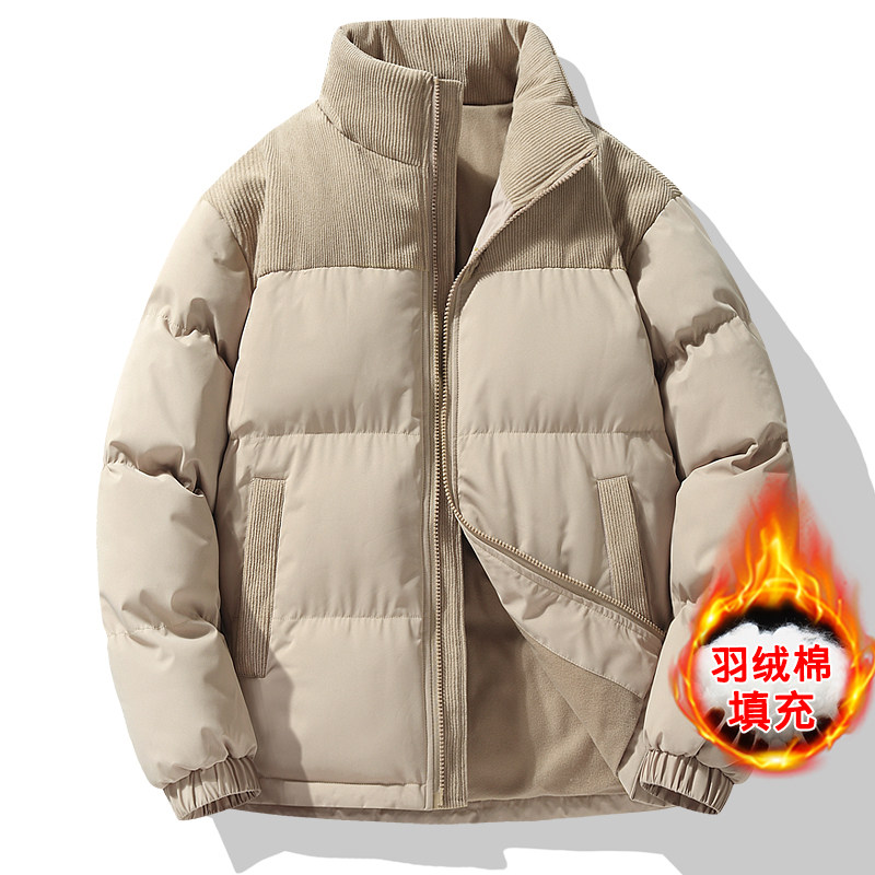 冬季棉服男加厚保暖灯芯绒棉外套