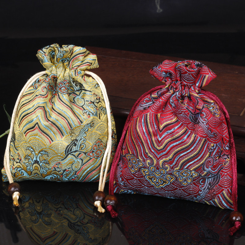 古风佛珠袋 锦囊收纳袋珠宝绒布袋文玩首饰布袋首饰包装袋12*15,饰品/流行首饰/时尚饰品新,首饰袋,淘宝优惠券,粉丝福利购,淘宝优惠卷