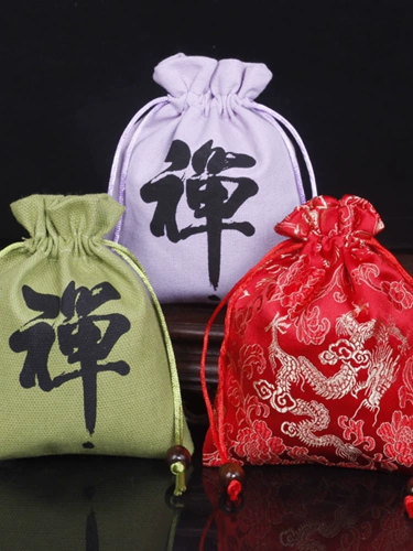 Браслет из грецкого ореха, сумка для хранения, четки из круглых бусин, хлопковый мешочек, небольшая сумка, упаковка, сумка для ювелирных украшений, из хлопка и льна