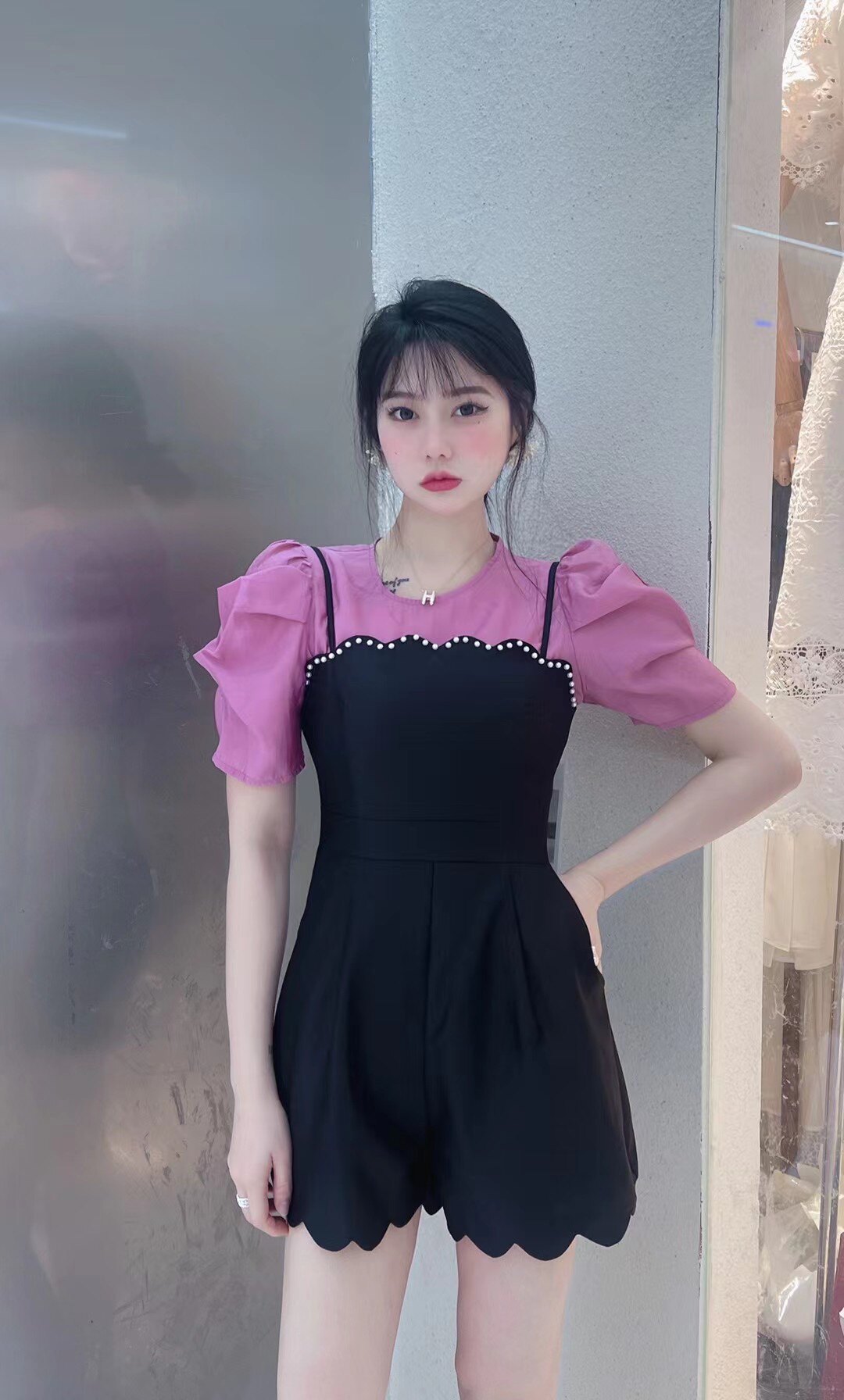 女神背带裤套装女夏季新款韩版修身显瘦小个子短裤两件套