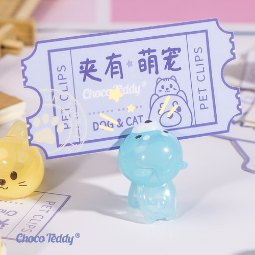 巧克力熊萌宠造型便携夹子
