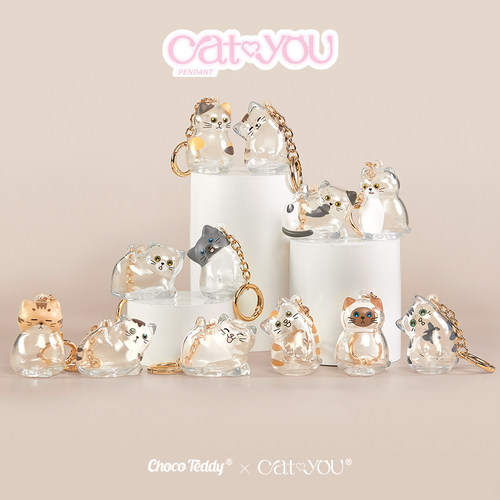 巧克力熊Cat&You宠物毛发收集器挂件系列盲盒包包挂件生日礼物