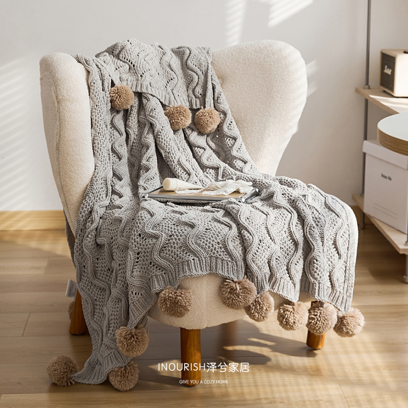 泽兮四季用沙发盖毯样板间搭毯