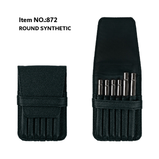 韩国ArtSecret灰鼠毛水彩画笔便携式旅行笔872铜管捆线笔PU蓝色包