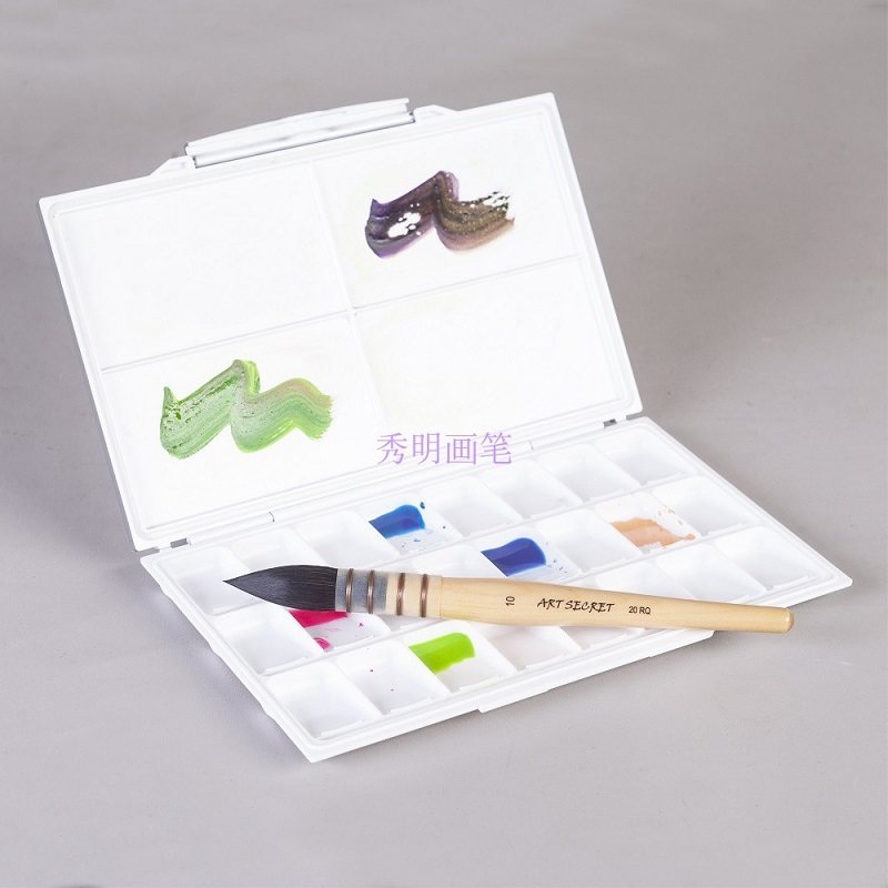 颜料调色盒24格水彩折叠颜料盒学生写生水粉保湿调色盘WCS-24A,文具电教/文化用品/商务用品,调色盒,淘宝优惠券,粉丝福利购,淘宝优惠卷