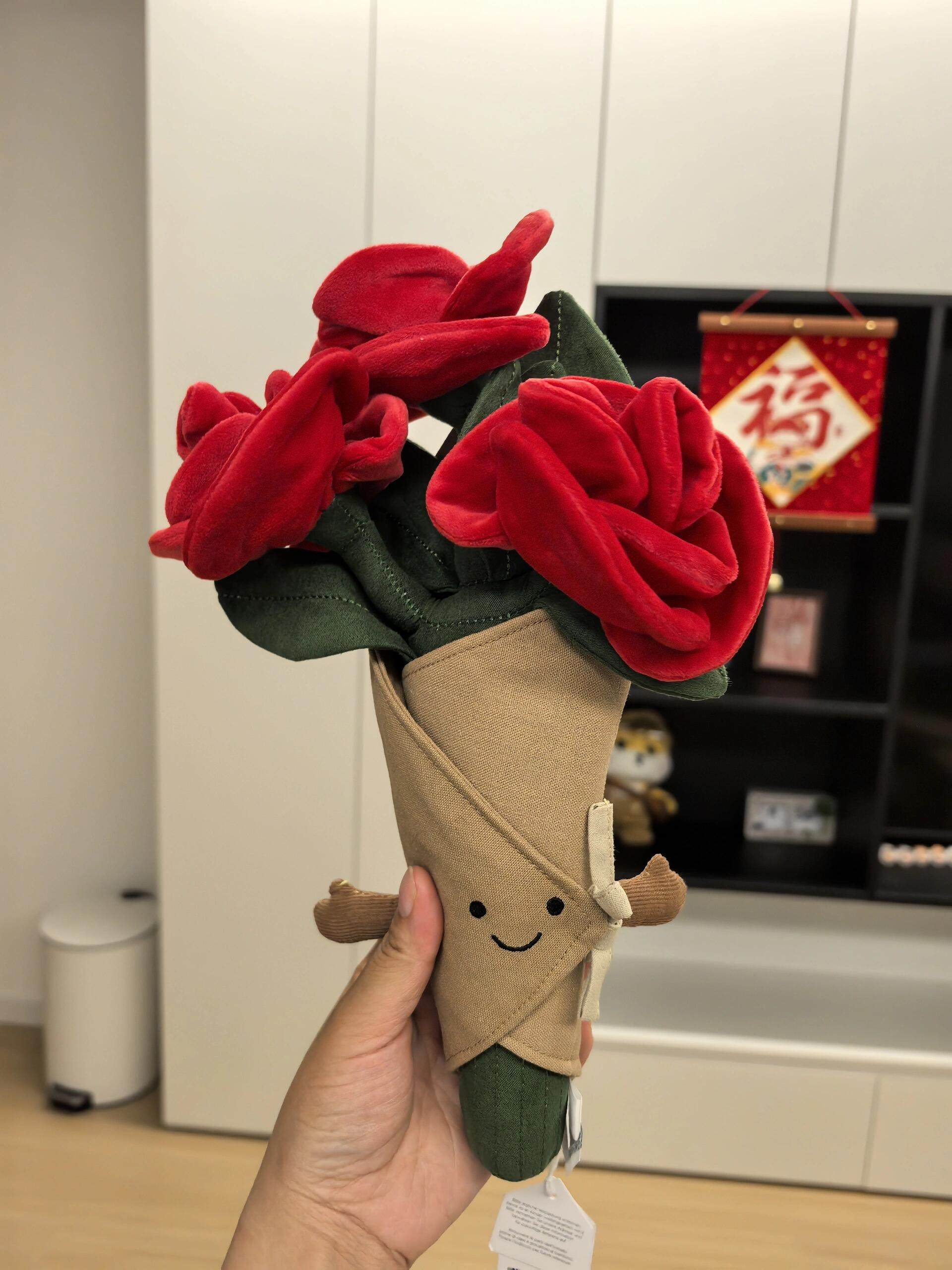 百补Jellycat趣味玫瑰花束手捧图片