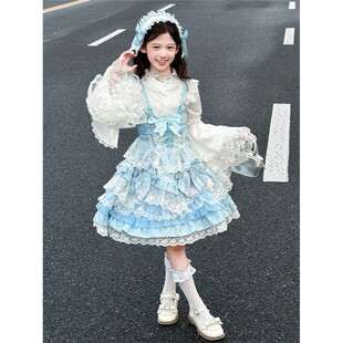 洛丽塔连衣裙日常轻lo公主裙女童少女春秋季甜美洋气时髦学生裙子