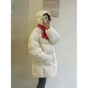 泡芙棉服女中长款韩系宽松加厚学生棉衣棉袄保暖外套2025冬装新款