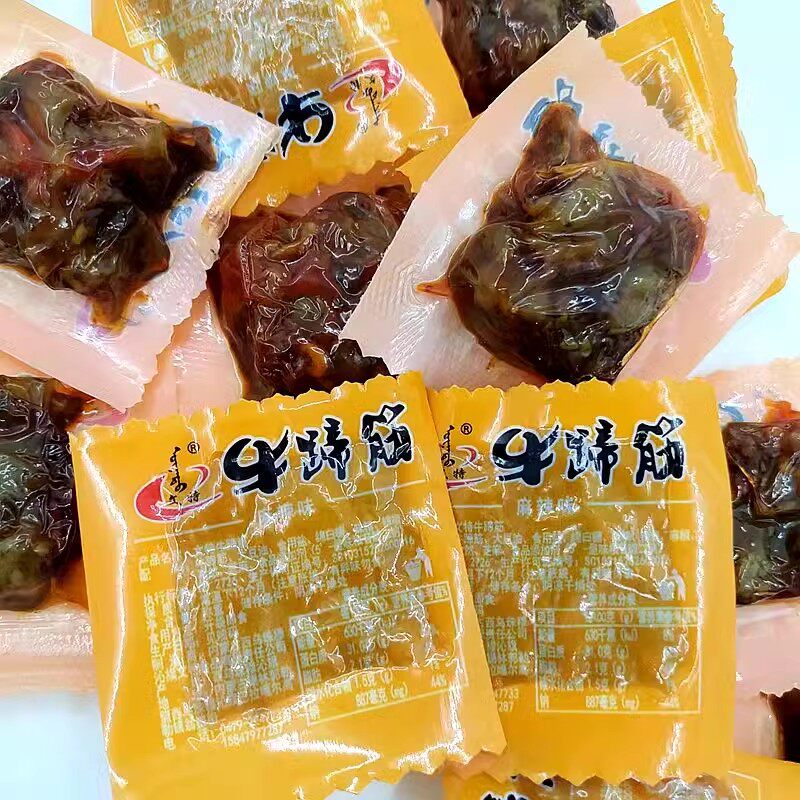 锡林文特牛蹄筋，散装500g包邮香辣味孜然味小吃零食