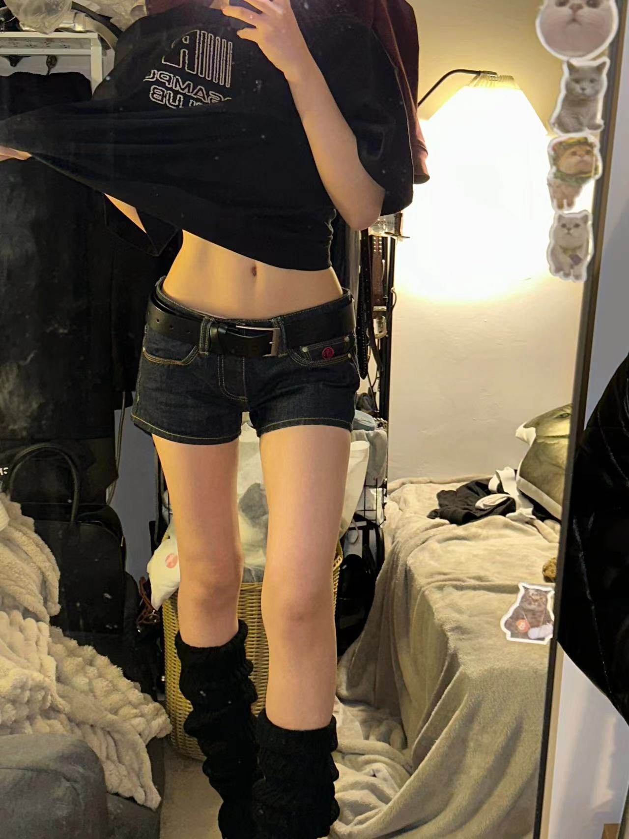 超短裤低腰刺绣牛仔裤女2025夏季新款复古辣妹做旧百搭显瘦热裤子,女装/女士精品,卫裤,淘宝优惠券,粉丝福利购,淘宝优惠卷