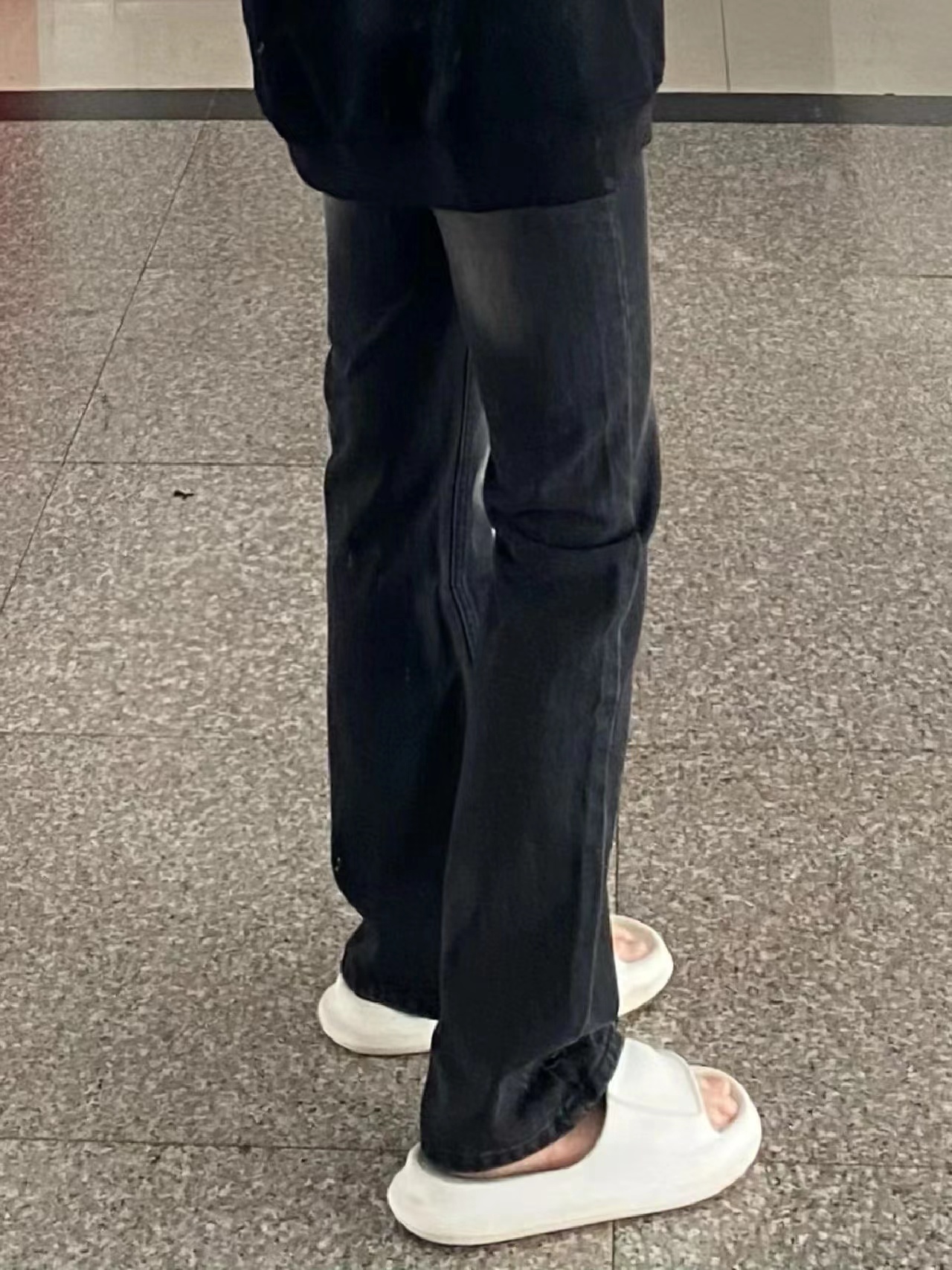 宽松牛仔裤高腰牛仔裤牛仔长裤子