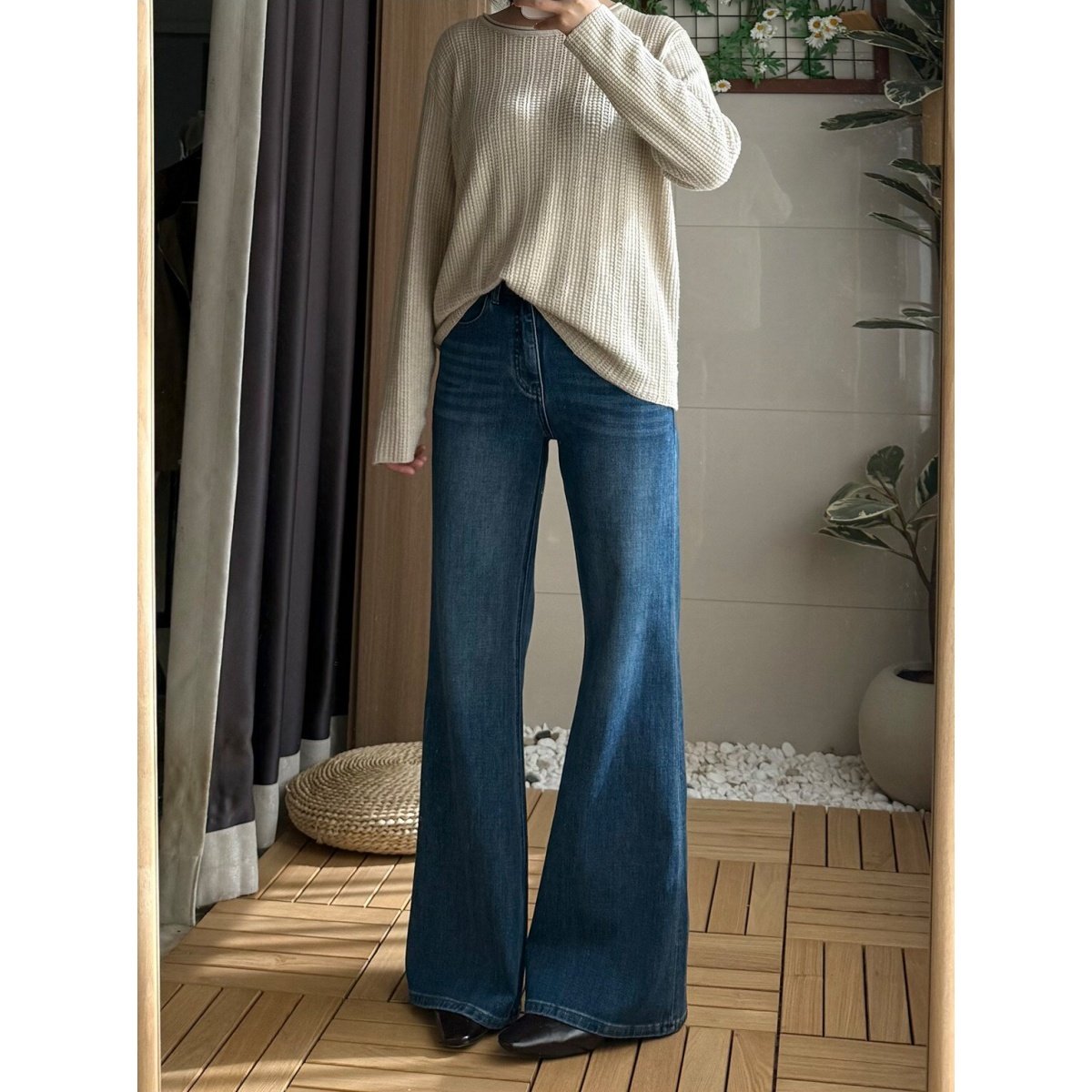 美式复古微喇牛仔裤女2026春季新款高腰弹力显瘦不贴腿喇叭长裤子,女装/女士精品,牛仔裤,淘宝优惠券,粉丝福利购,淘宝优惠卷