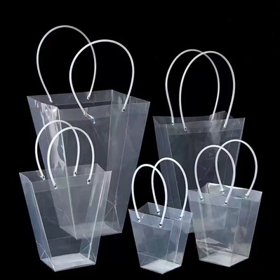 透明鲜花礼品袋伴手礼袋子蛋糕甜品方形摆摊花束手提袋毕业礼品袋