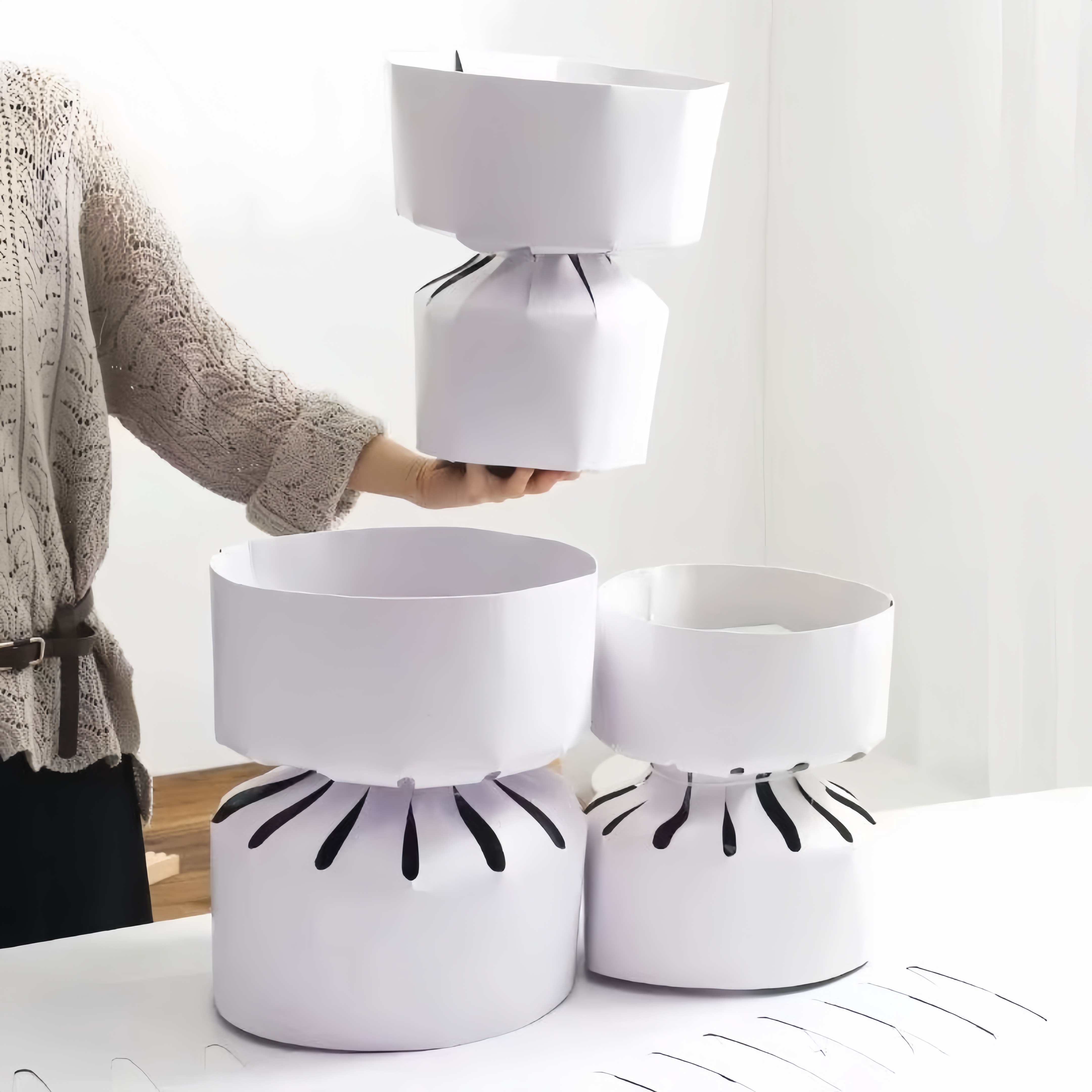 圆形扇形小香风花束定型片鲜花花束包装纸包花神器一体式定型片