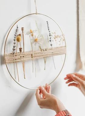 奶油风手工花环门饰装饰挂件