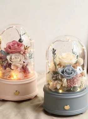 带灯玻璃罩花店蓝牙音箱ins风