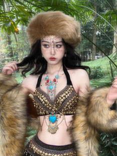 藏族复古项链民族风配饰云南丽江仿绿松石饰品蒙古新疆异域风颈链