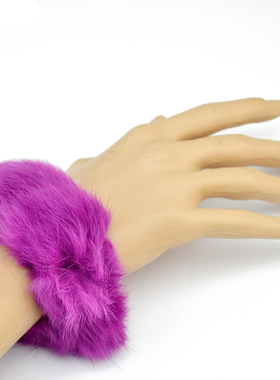 蓬松手圈仿狐狸毛袖头腕套袖套