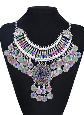 新款波西米亚风复古项链