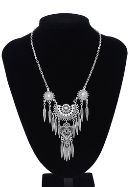 民族风几何流苏项链复古气质