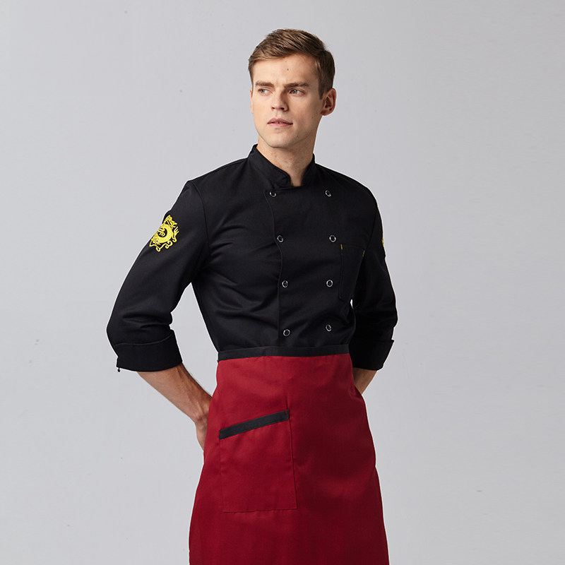 蛋糕西点面包房烘焙师工作服长袖星级酒店饭店总厨师长制服秋冬装