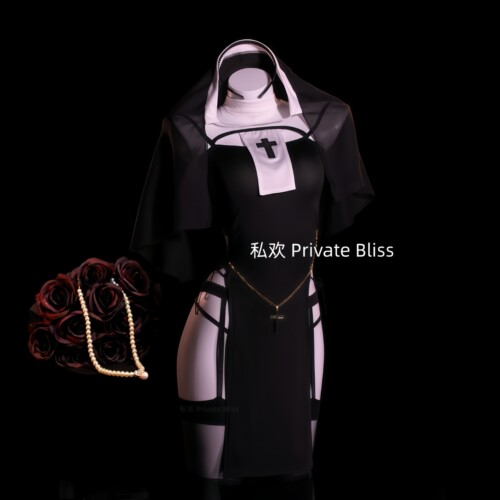 私欢性感修女服cos万圣节穿搭