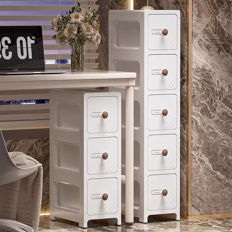 日本进口家用卫生间厨房窄边储物柜夹缝收纳柜子抽屉式塑料置物架